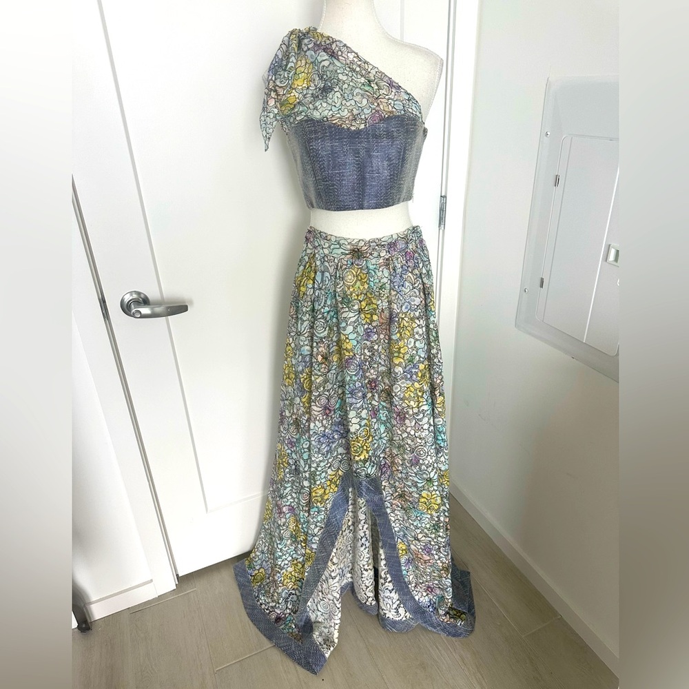 Ced + Rod St Barth Gustavia top in 40 and Rebecca long skirt in small